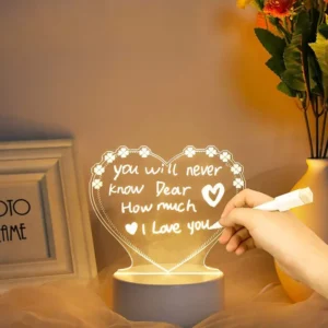 Tablero para notas con luz led